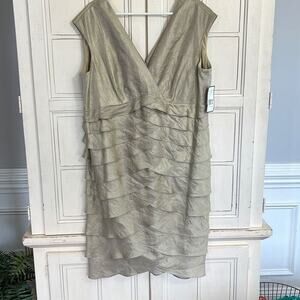 NWT Jessica Howard size 18W beige evening dress mother of the bride wedding
